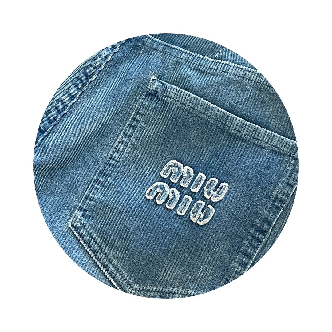 Miu Miu Washed Corduroy Pants - Size 36