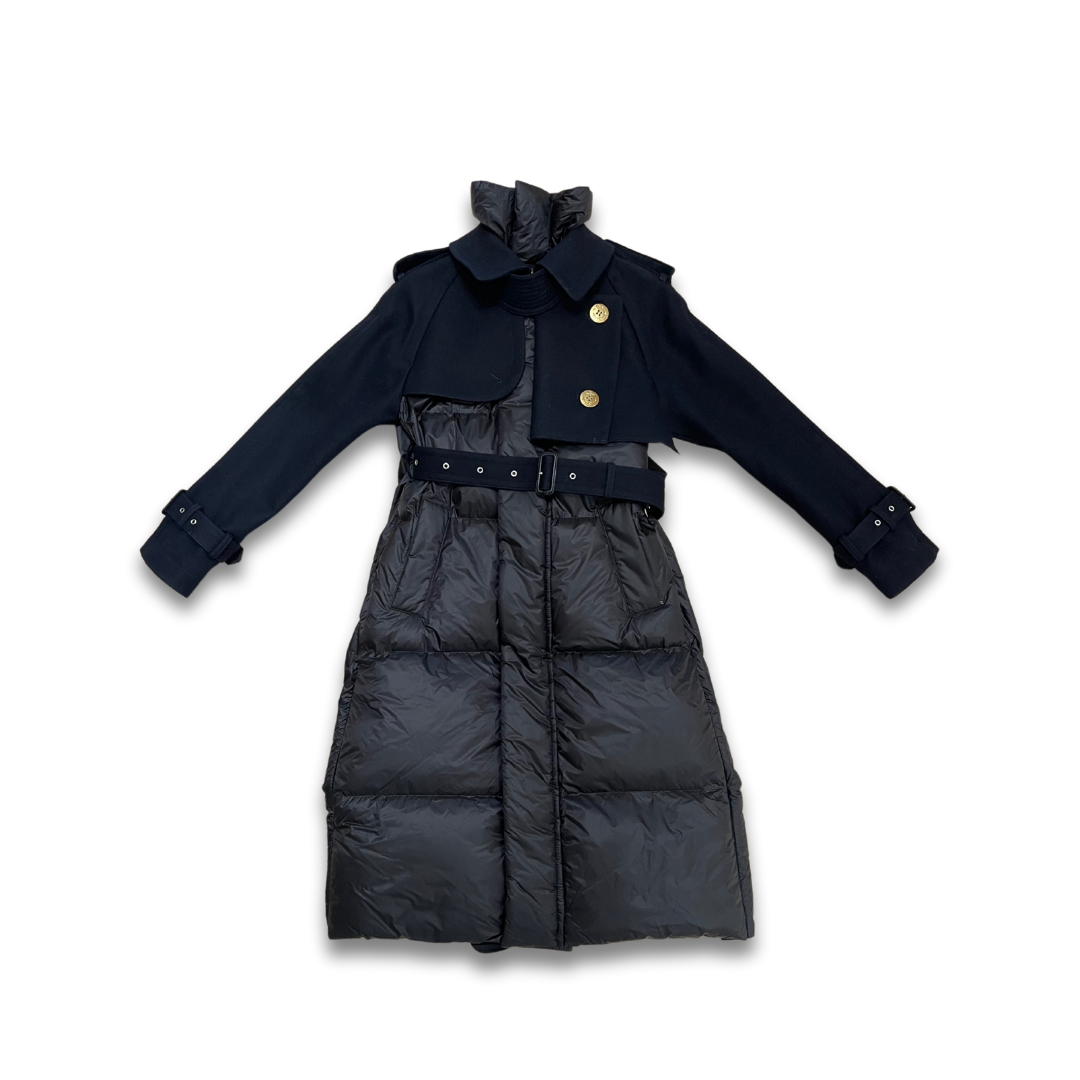 Sacai Wool Melton x Padded Coat - Size 1