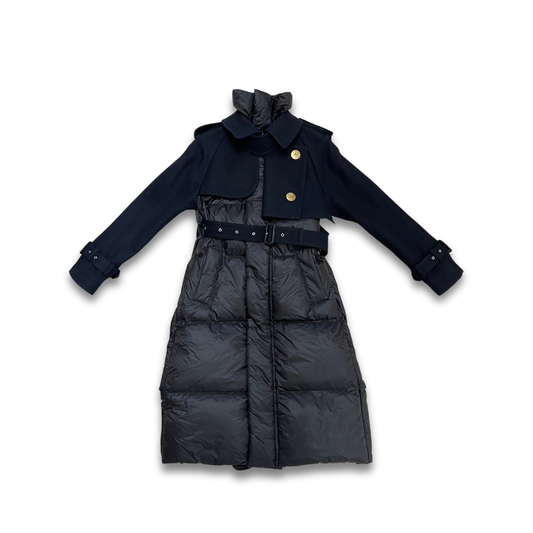 Sacai Wool Melton x Padded Coat - Size 1