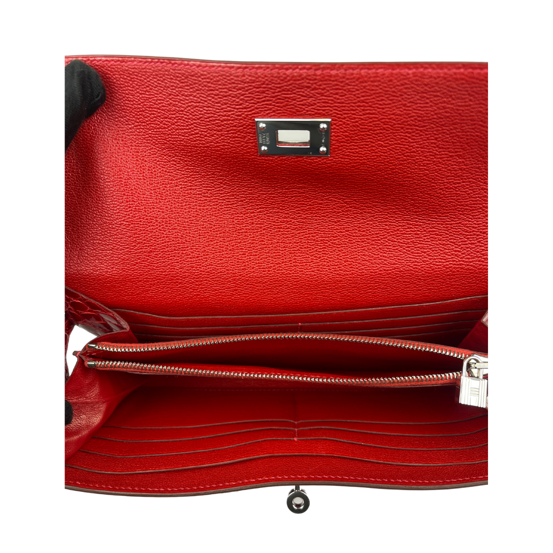 Hermès Diamond Crocodile Porosus Kelly Wallet