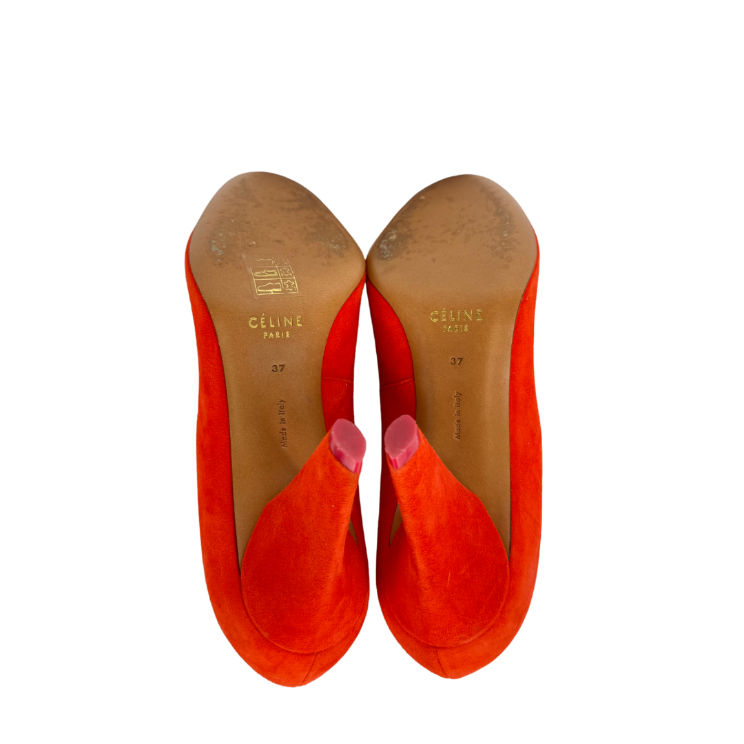 Celine Red Suede Pumps - Size 37