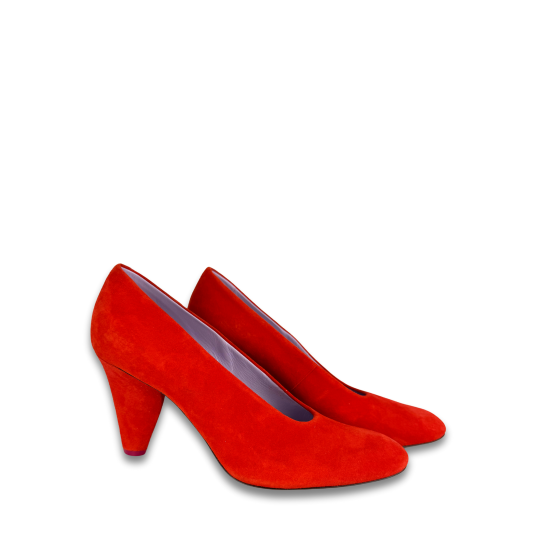 Celine Red Suede Pumps - Size 37