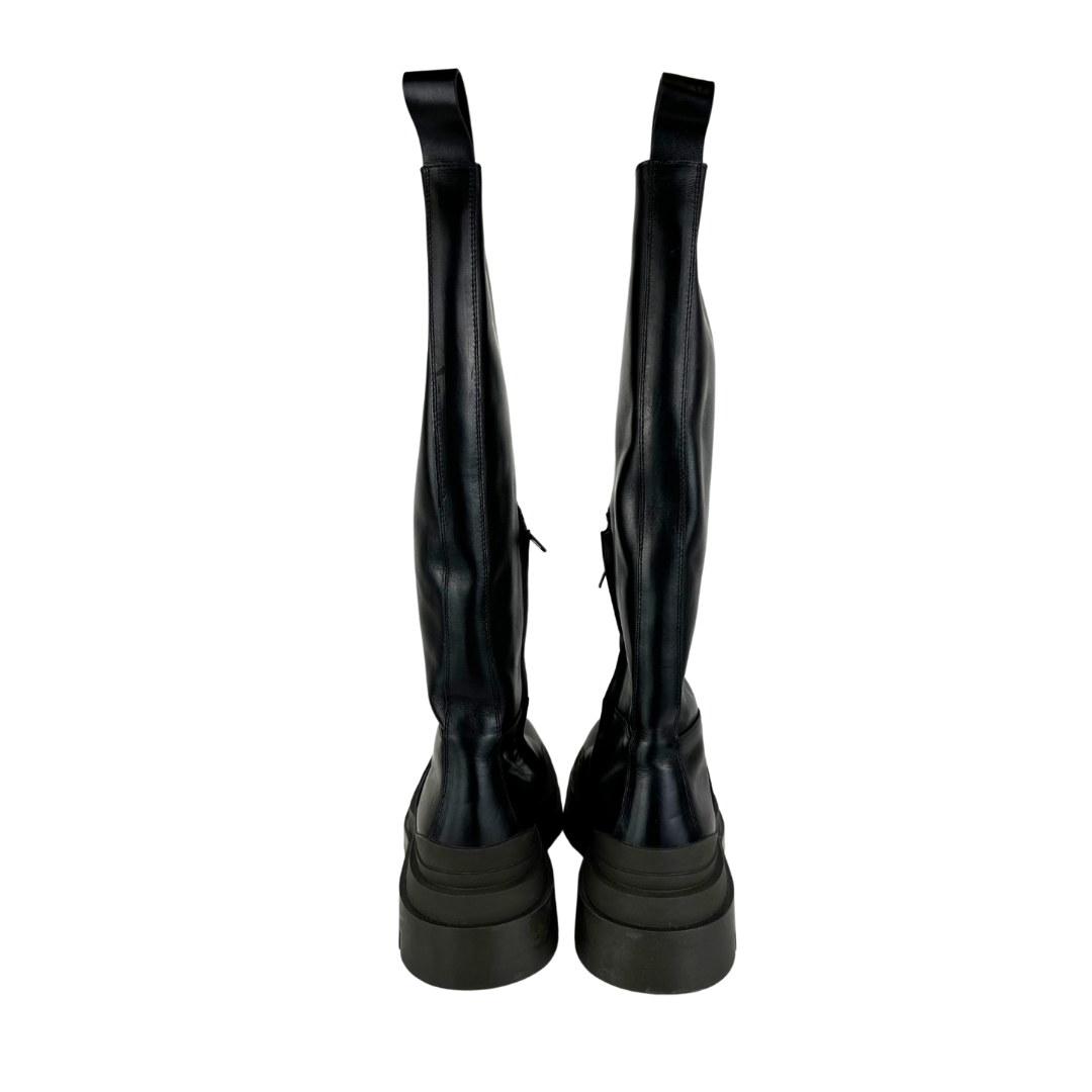 Bottega Lug Sole Knee High Boots - Size 38