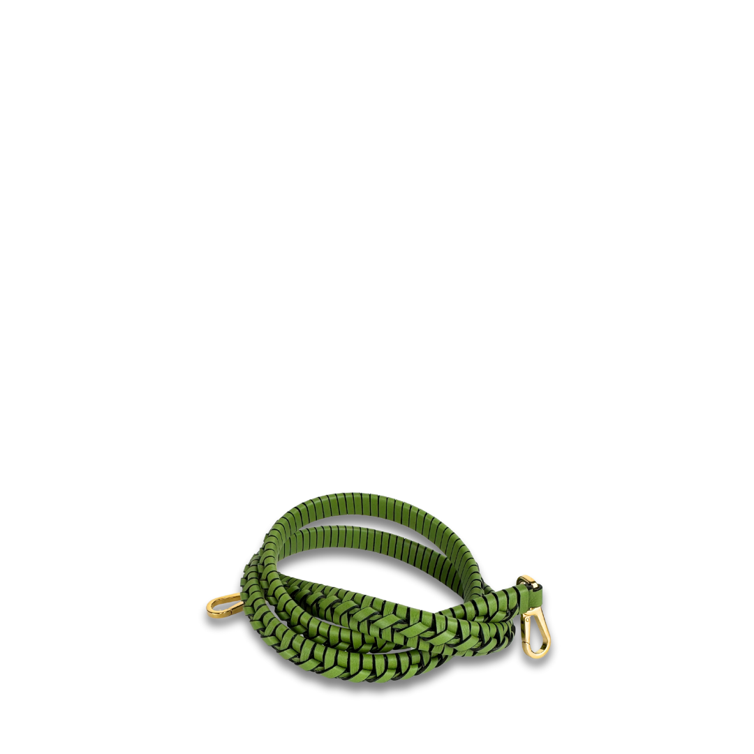 Loewe Green Leather Woven Spiral Strap