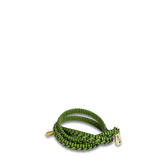 Loewe Green Leather Woven Spiral Strap