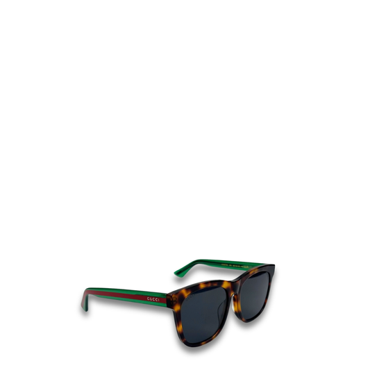 Gucci Tortoise Shell Web Sunglasses