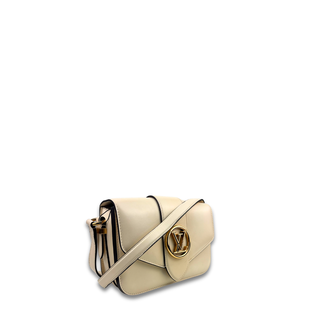 Louis Vuitton Cream Pont 9 Flap Bag