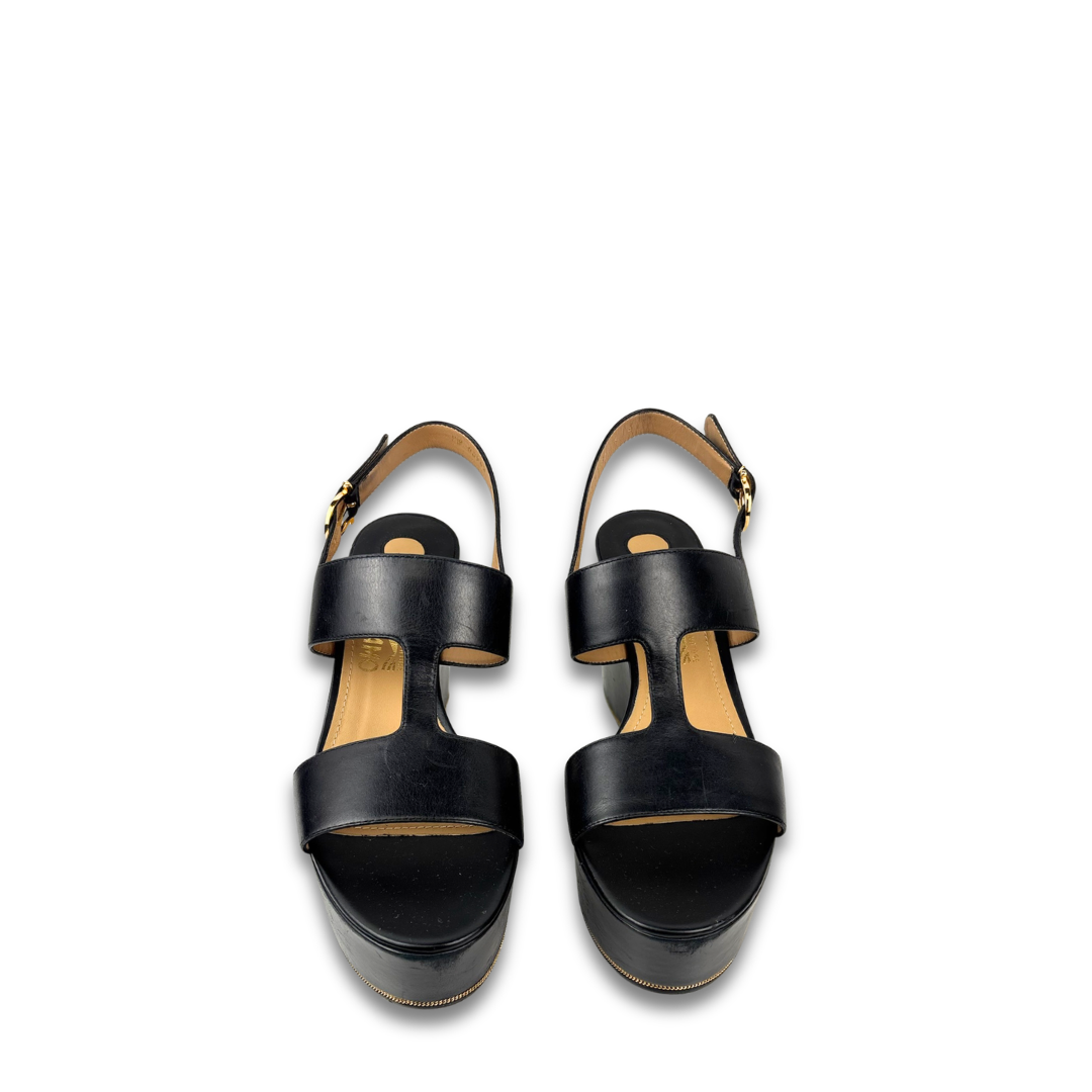 Salvatore Ferragamo Fiamma Platform Sandals - Size 9