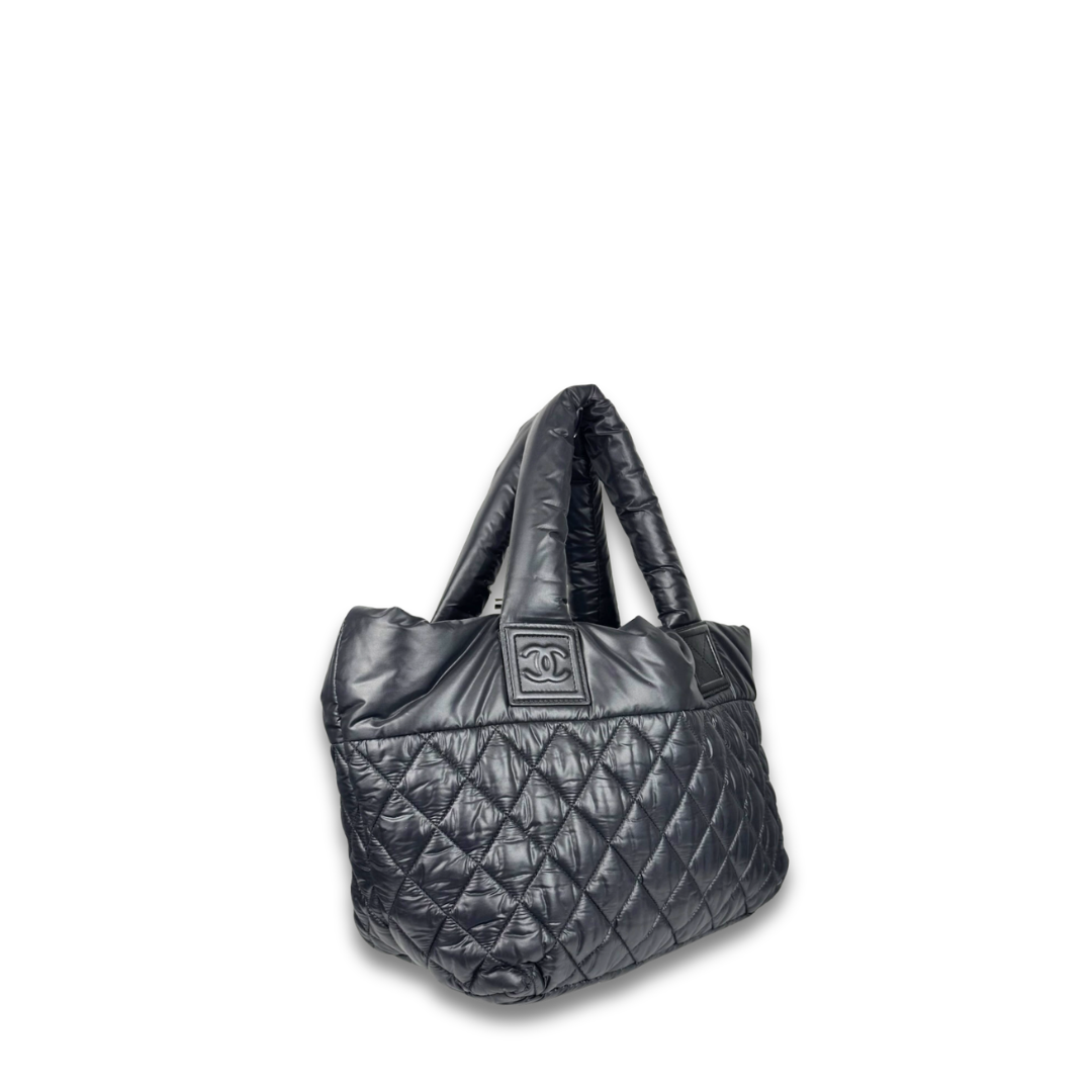 Chanel Black Nylon Coco Cocoon Tote