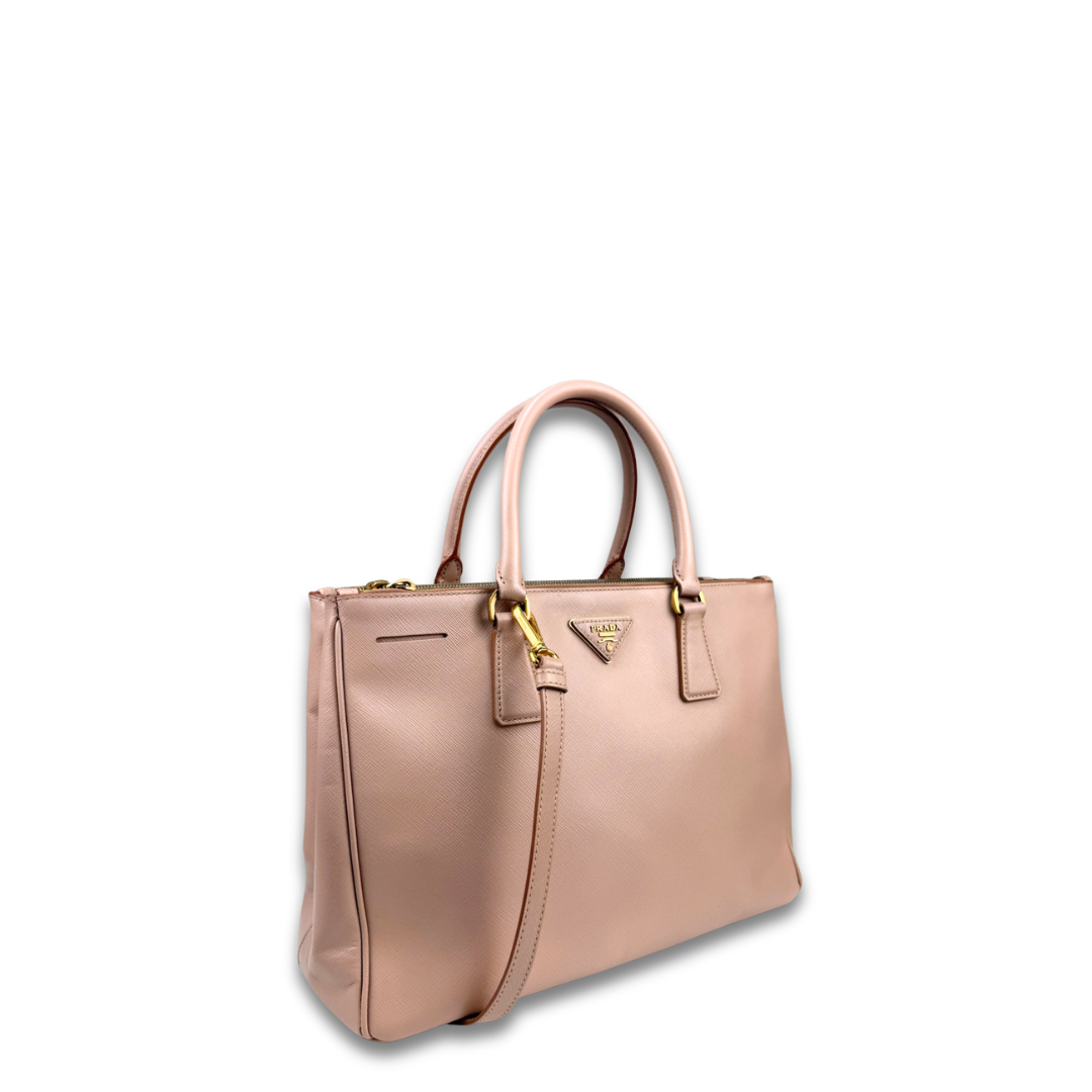 Prada Medium Pale Pink Double Zip Galleria