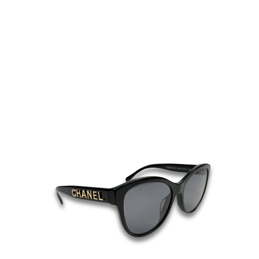 Chanel Black Round Sunglasses