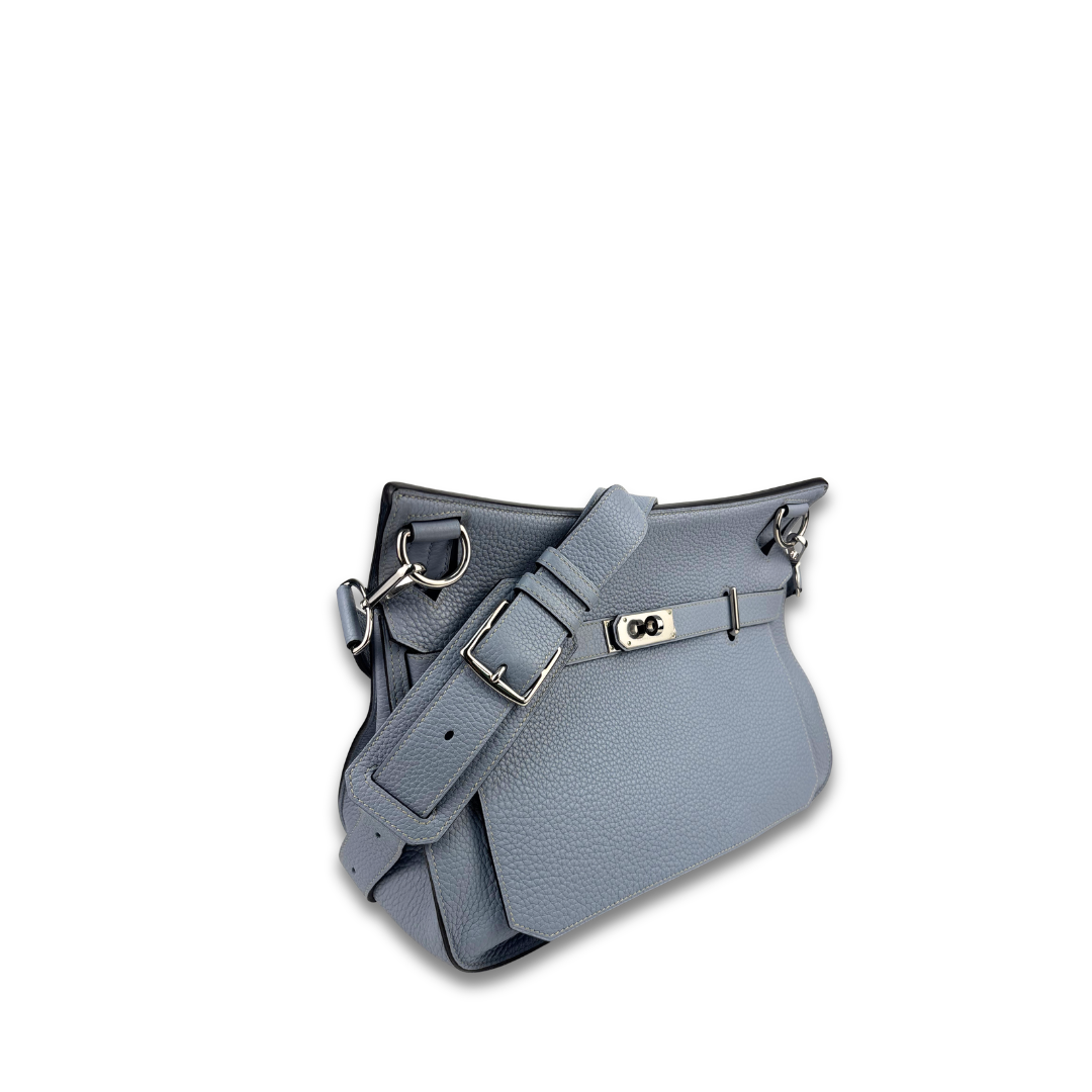 Hermès Clemence Jypsière 34 Bleu Lin