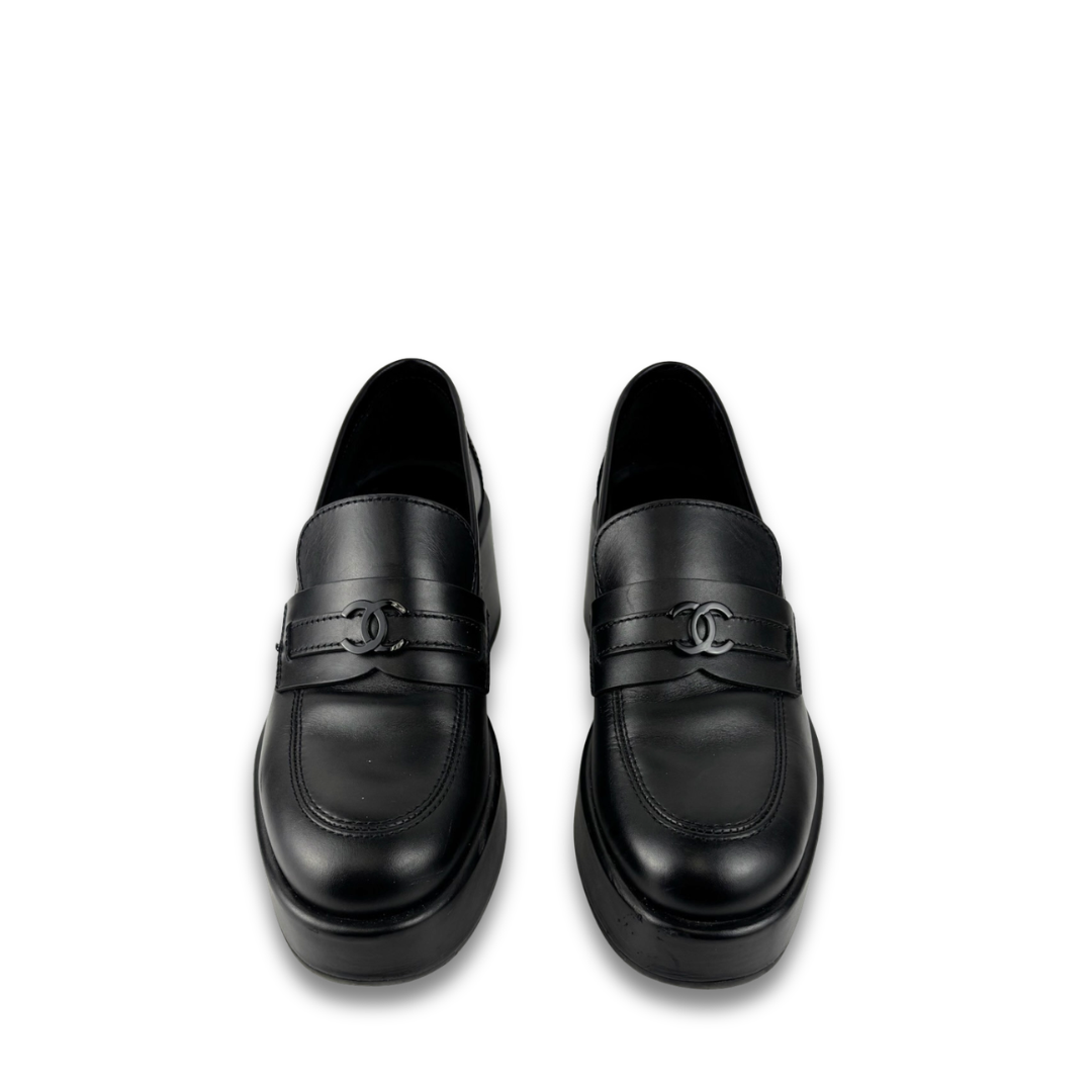 Chanel So Black Loafers - Size 37