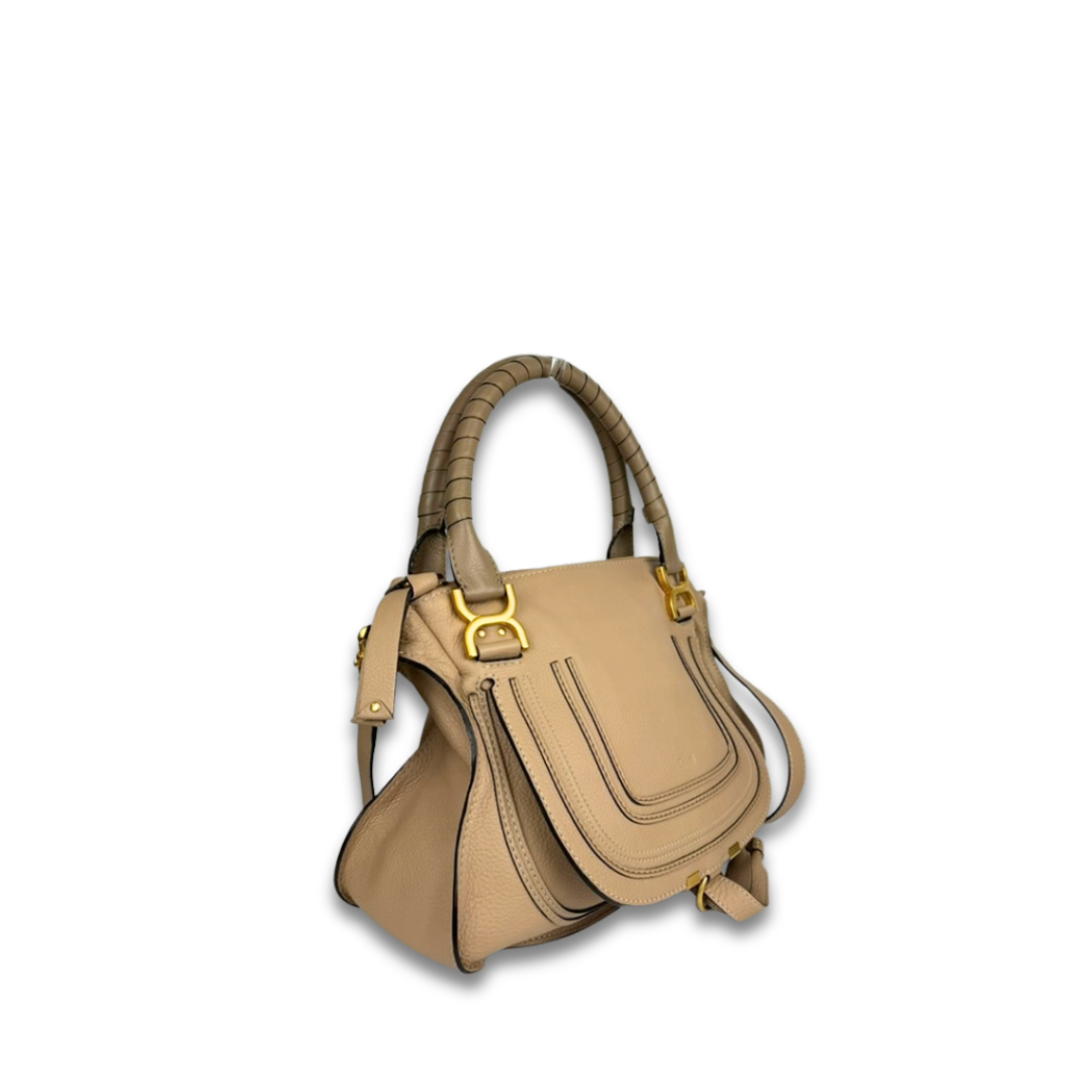 Chloé Beige Medium Marcie Satchel