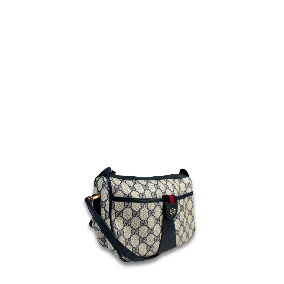 Gucci Navy Vintage Halfmoon Crossbody