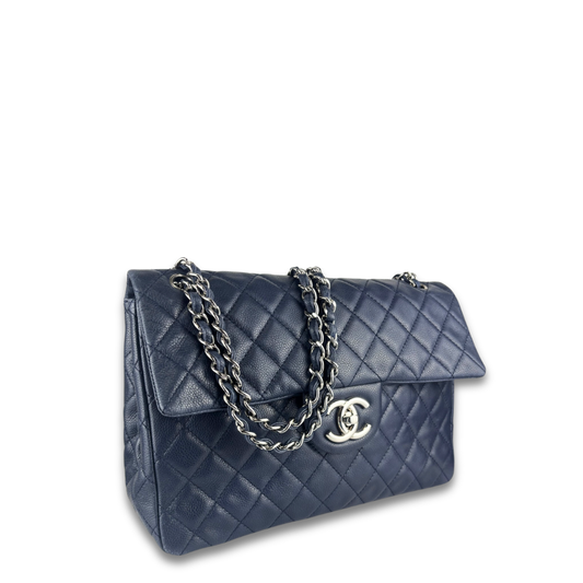 Chanel Navy Caviar Maxi Single Flap