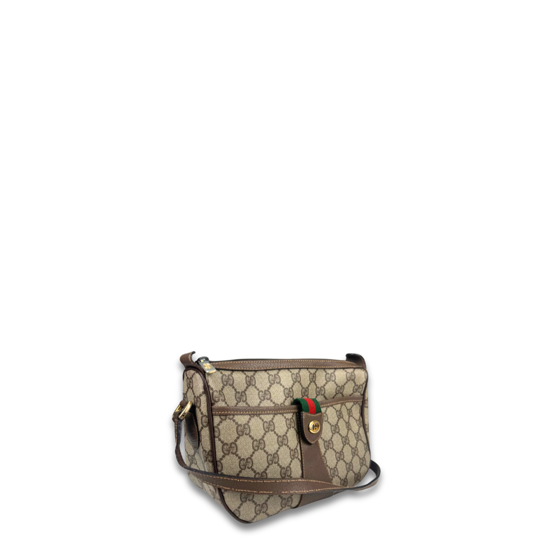 Gucci Brown Vintage Halfmoon Crossbody