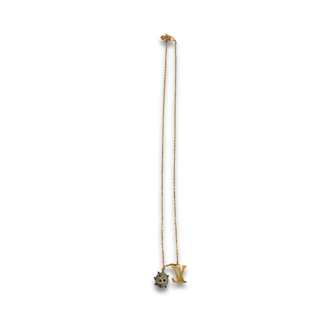 Louis Vuitton Spiky Monogram Pendant Necklace