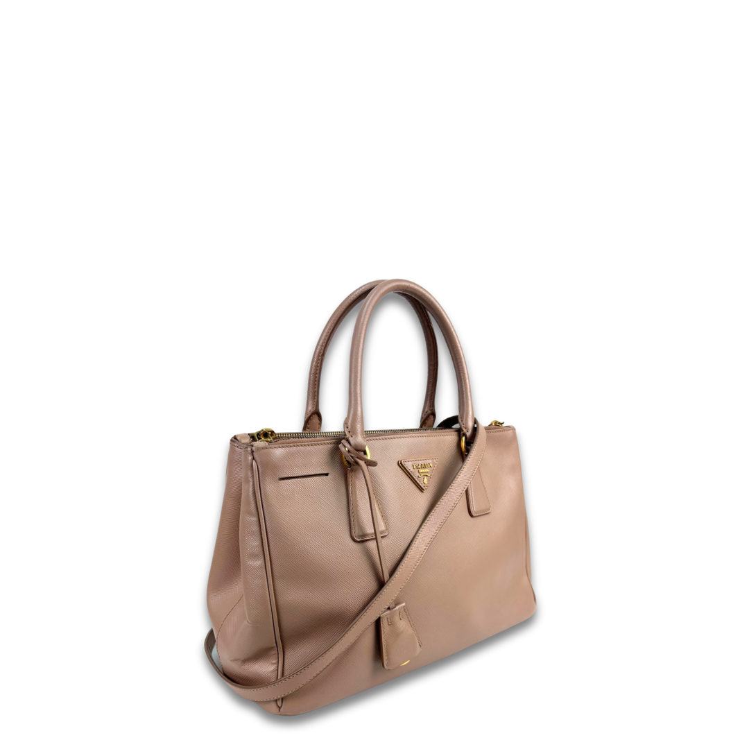 Prada Small Pale Pink Double Zip Galleria