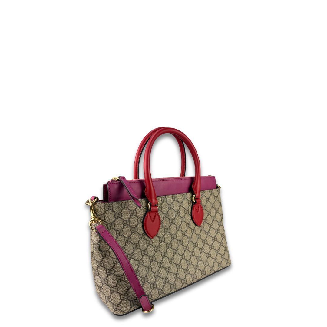 Gucci Small Supreme Tuscany Zip Tote