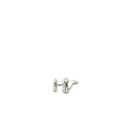 Chanel Silver Engraved Stud Earrings