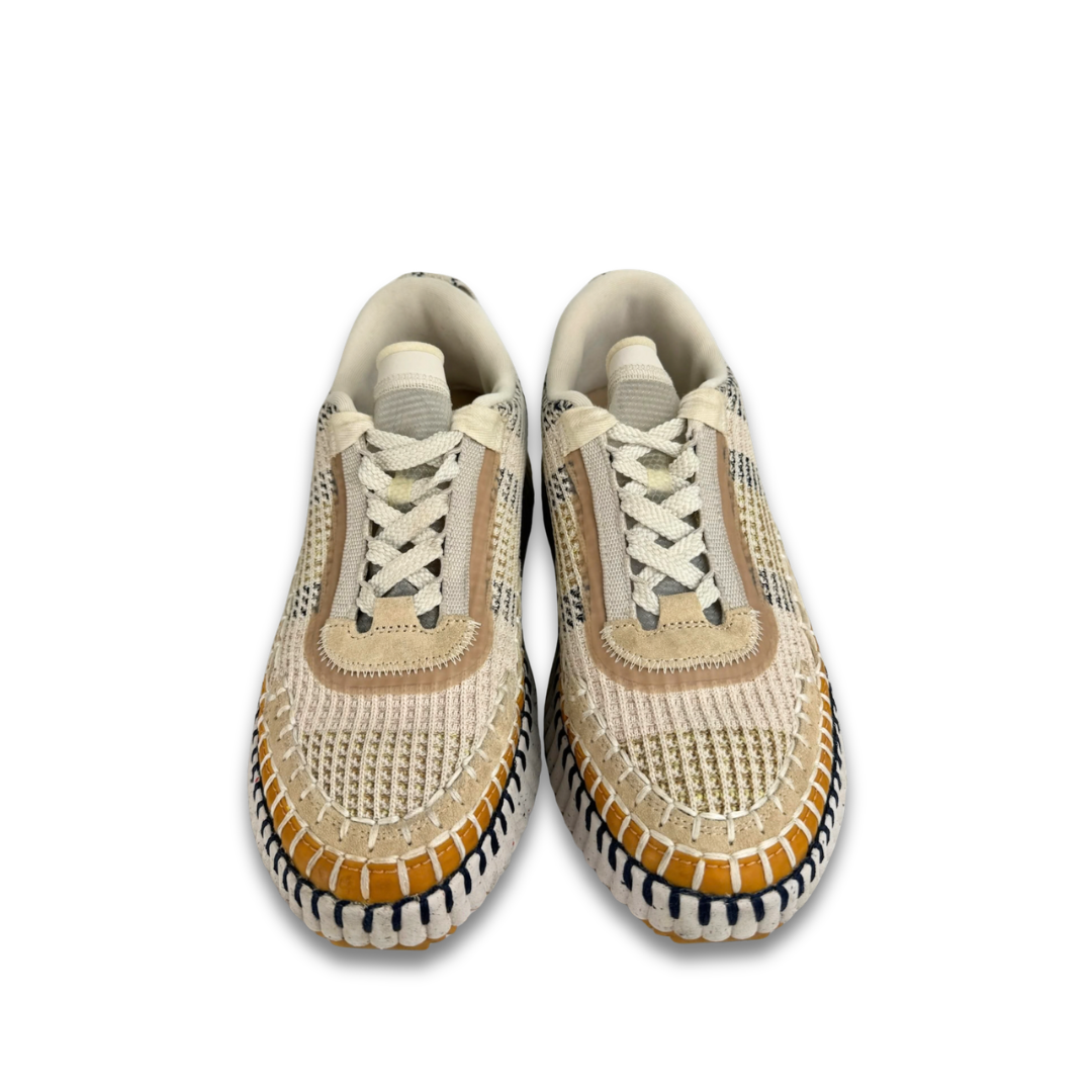 Chloe Mixed Media Nama Sneakers - Size 38