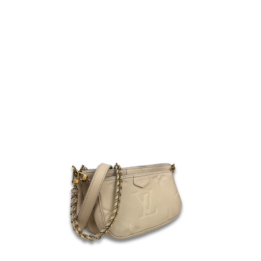 Louis Vuitton Cream Empreinte Multi Pochette Accessoires