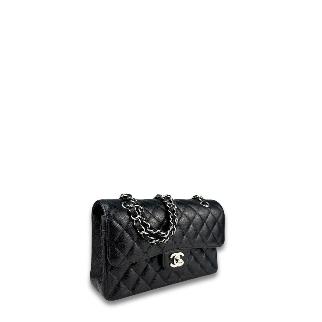 Chanel Black Caviar Classic Small Double Flap