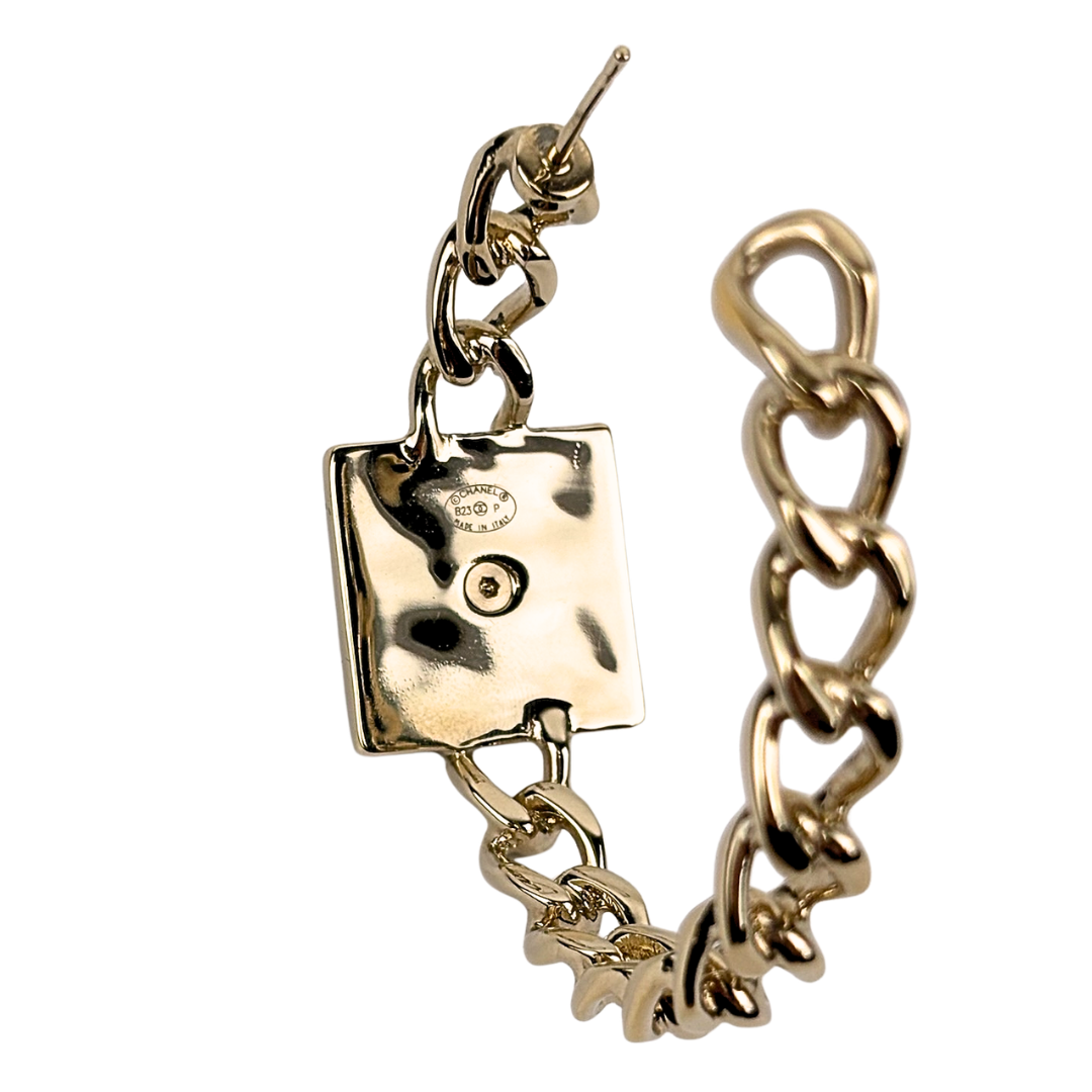 Chanel Chain Link Gold Chanel Hoops
