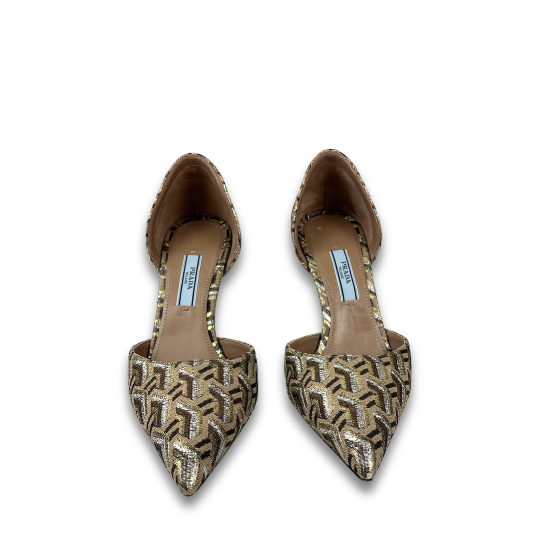 Prada Brocade D'Orsay Pumps - Size 37