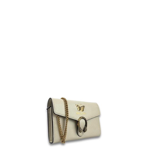Gucci White Garden Dionysus Chain Wallet