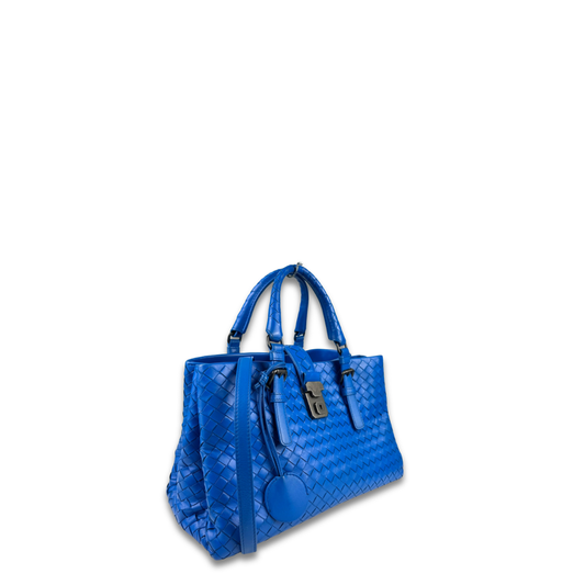 Bottega Small Blue Roma Tote