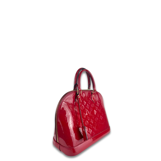 Louis Vuitton Red Vernis Alma PM