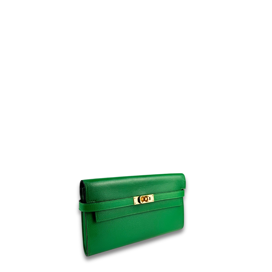 Hermès Green Epsom Kelly Longue Wallet