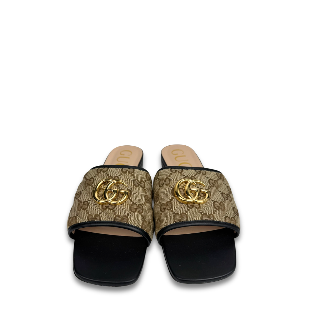 Gucci Monogram Marmont Slide Sandal - Size 41
