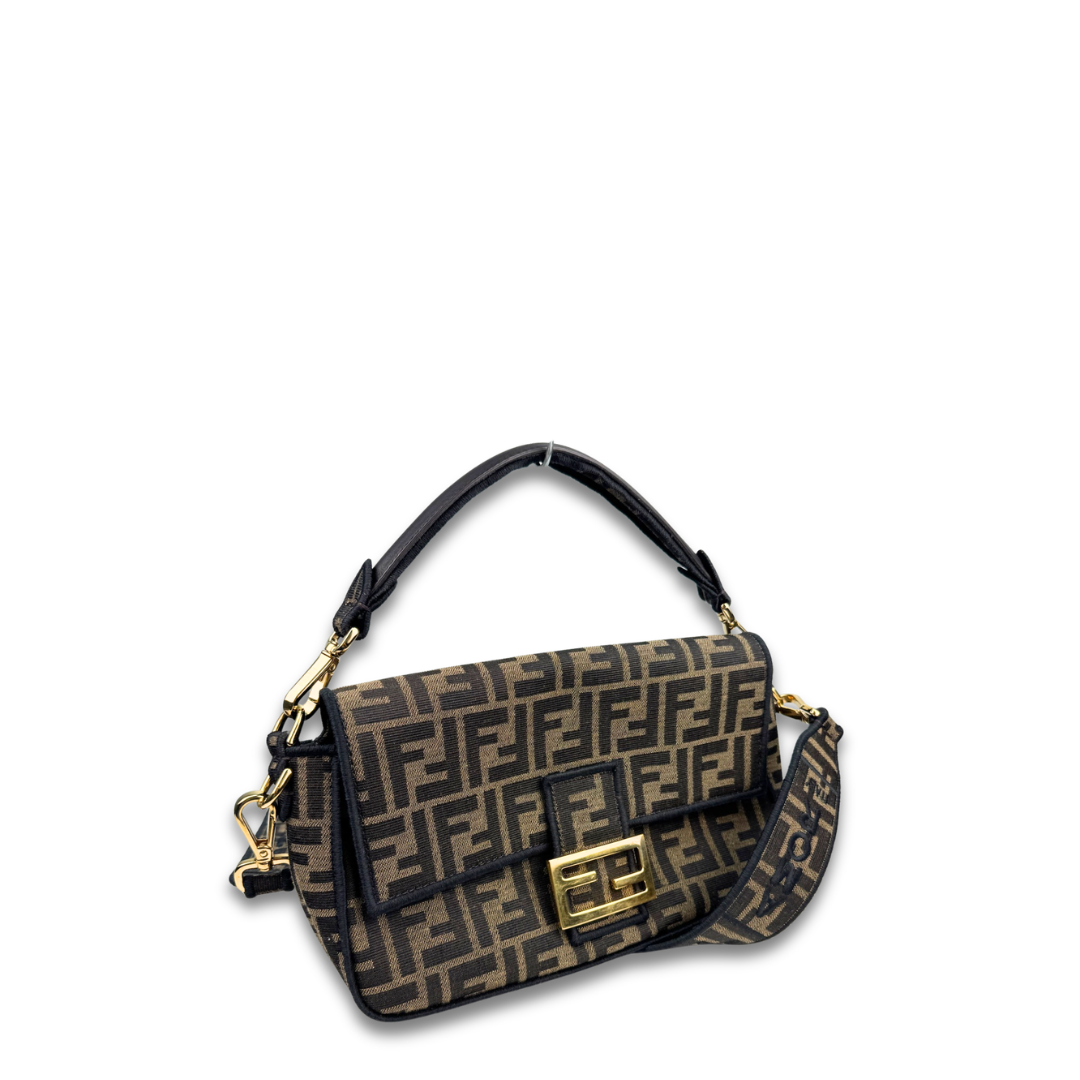 Fendi Zucca Jacquard Convertible Baguette