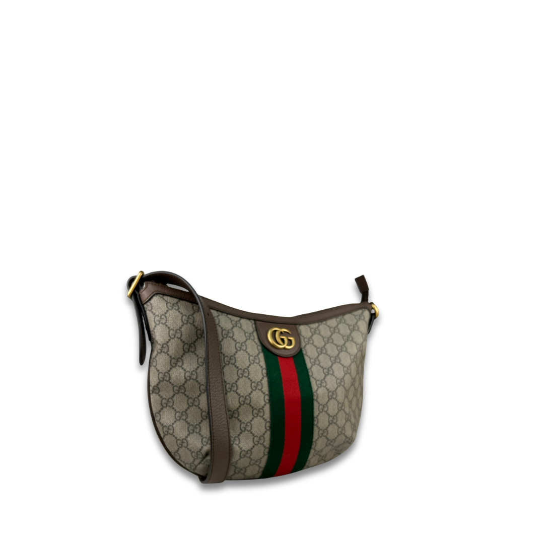 Gucci Supreme Ophidia Small Half Moon Messenger