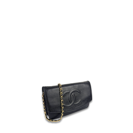 Chanel Caviar Black Classic Wallet on Chain