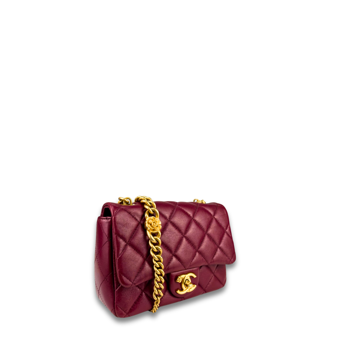 Chanel Camellia Chain Mini Flap Bag