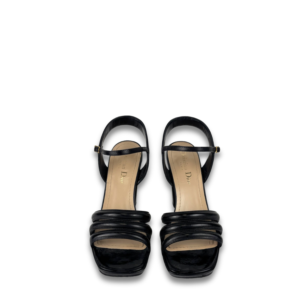 Dior Black Heeled Sandals - Size 37