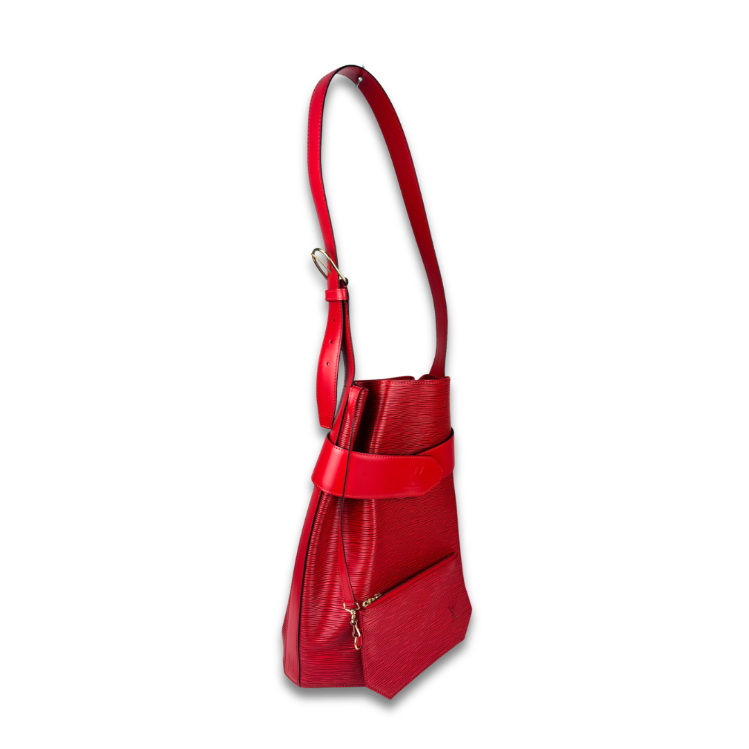 Louis Vuitton Red Epi Leather Sac D'Epaule