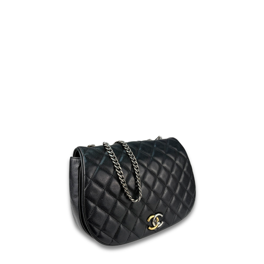 Chanel Quilted Casual Pocket Flap Messenger Bag