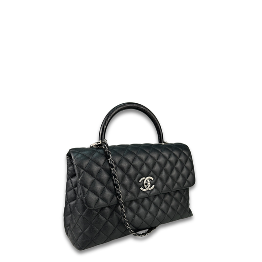 Chanel Medium Lizard Coco Top Handle