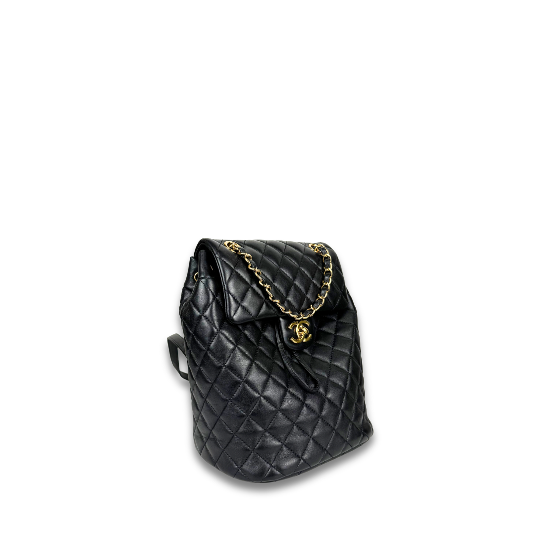 Chanel Black Lambskin Small Urban Spirit Backpack