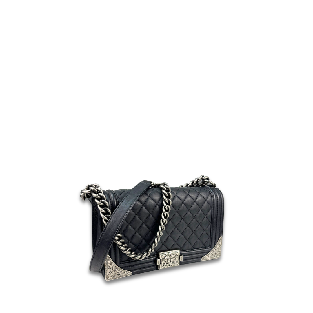 Chanel Medium Black Paris-Dallas Boy Bag