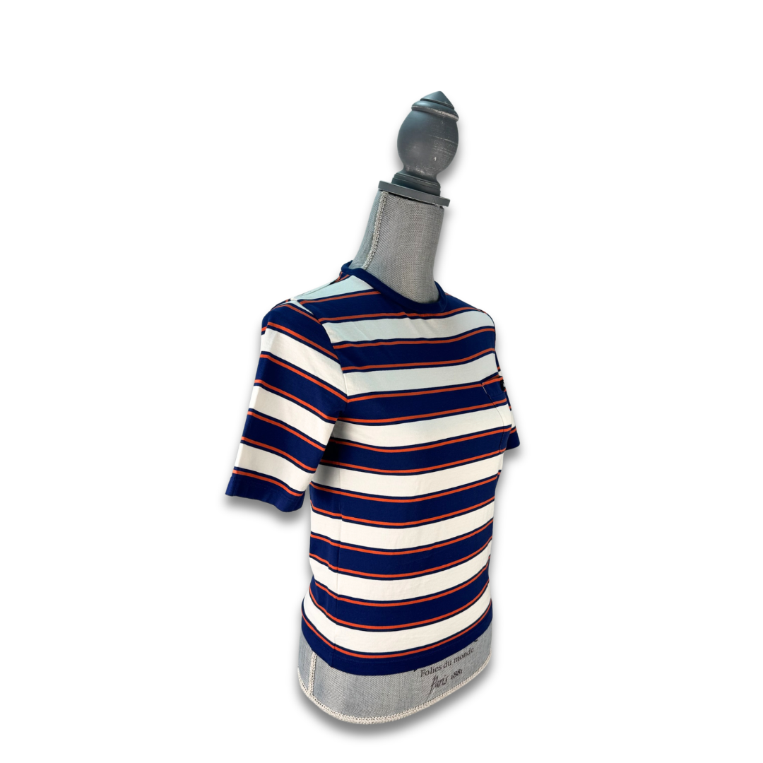 Miu Miu Striped Pocket Tee - Size XS