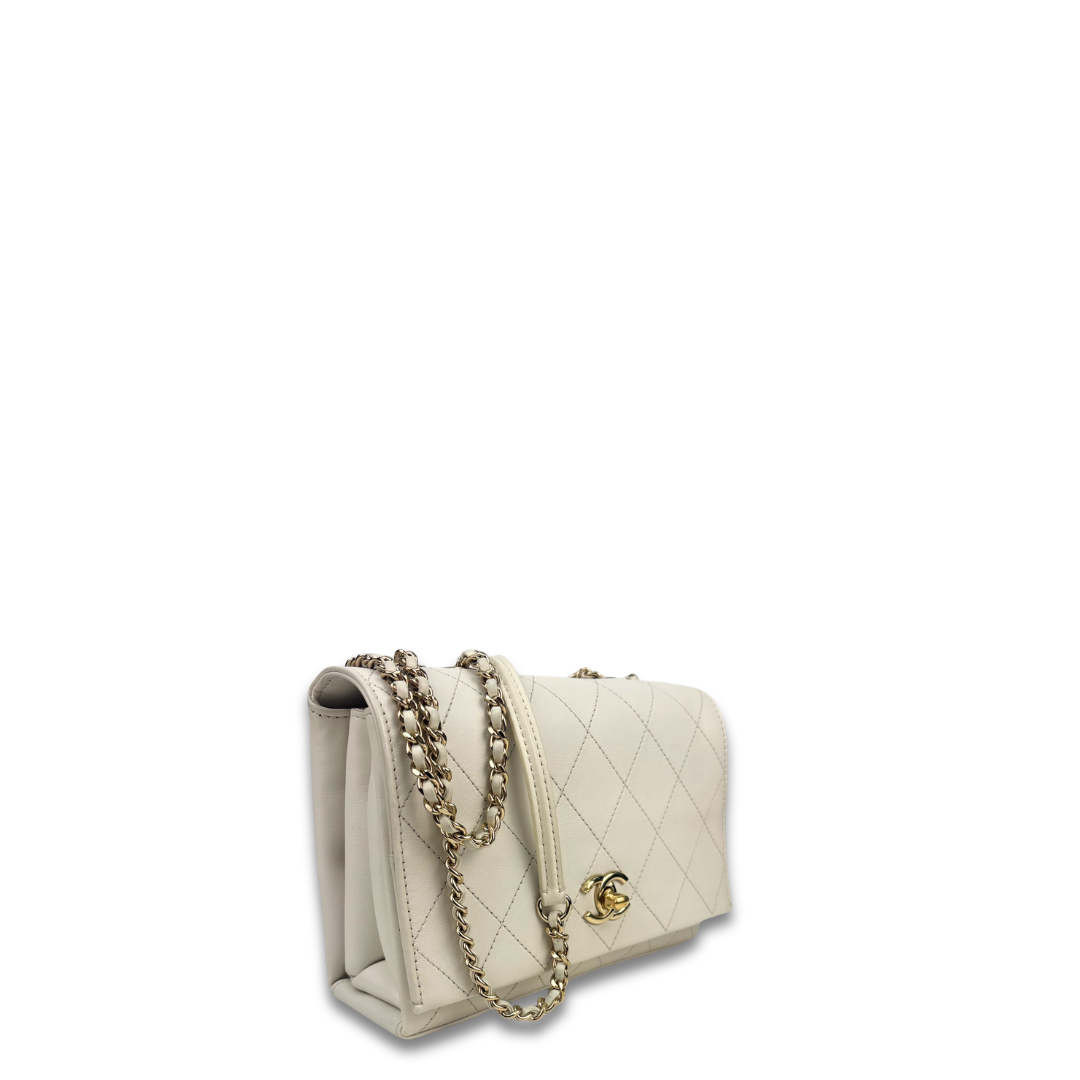 Chanel White Square Small Flap Bag