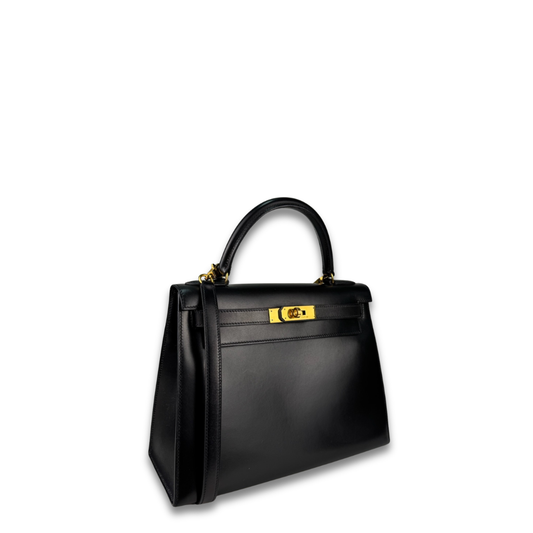 Hermès Box Calf Kelly 28 Noir