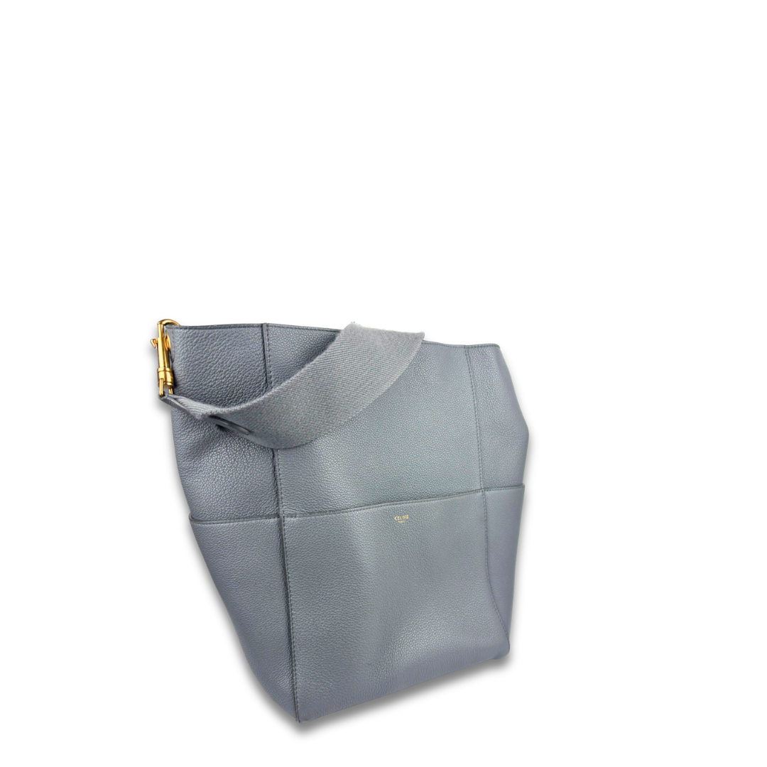 Celine Grey Sangle Large Bucket Bag