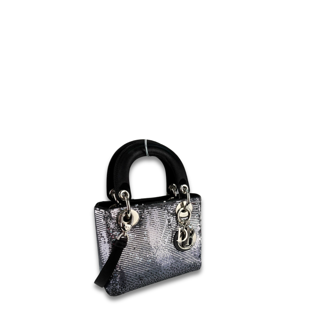 Christian Dior Sequin Mini Lady Dior Bag